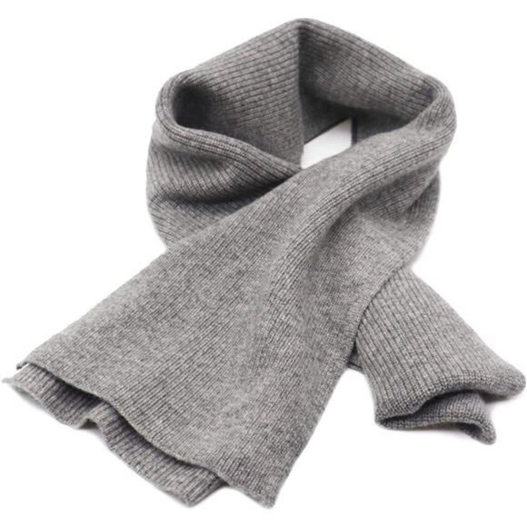 Cashmere Unisex Ultra Soft Ribbed Scarf 100% Pure Cashmere, 70"x 7" - Picture 1 of 5